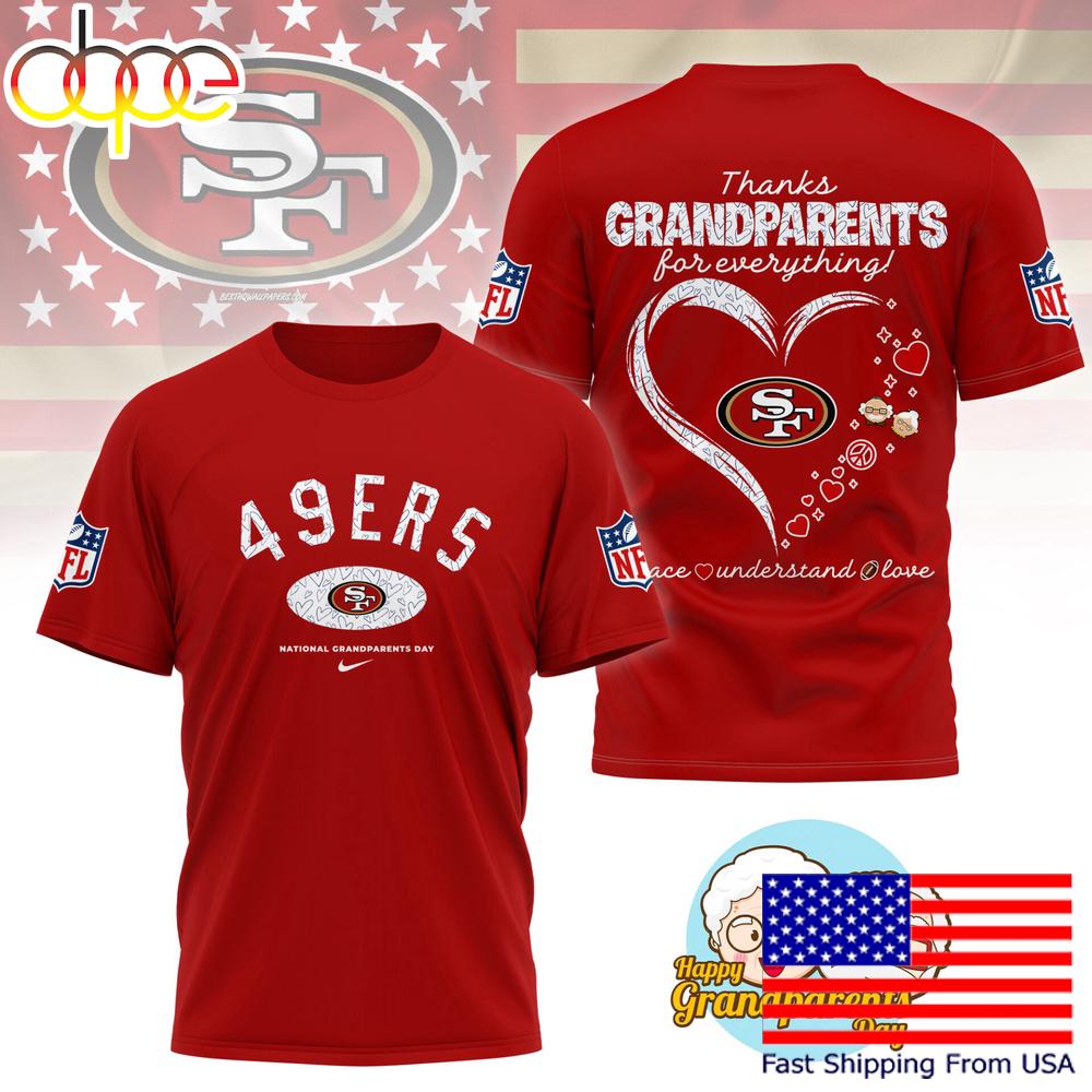 NFL San Francisco 49ers Happy National Grandparents Day 3D Shirt
