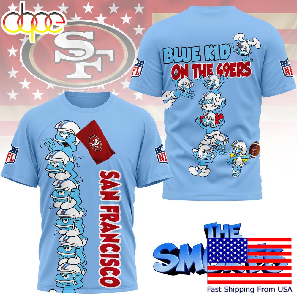 NFL San Francisco 49ers The Smurfs Movie 3D T-Shirt