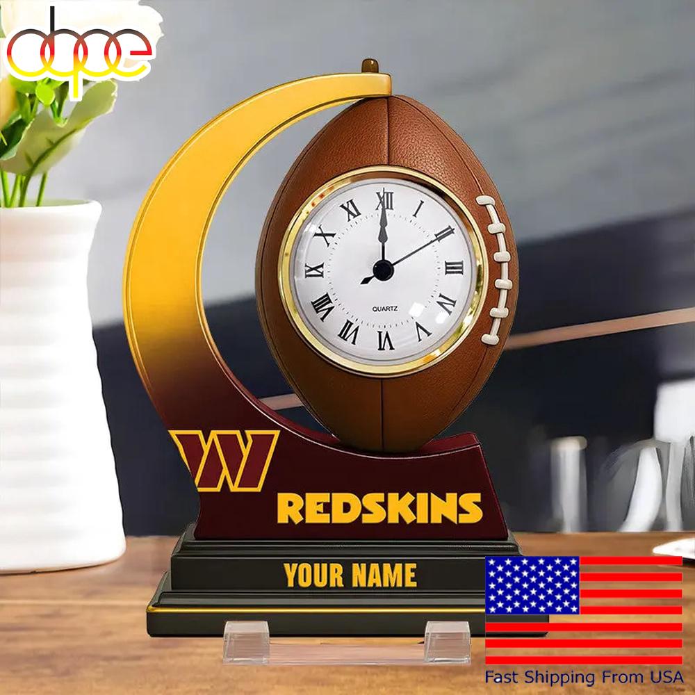 NFL Washington Redskins Football Icon Custom Acrylic Clock Plaque
