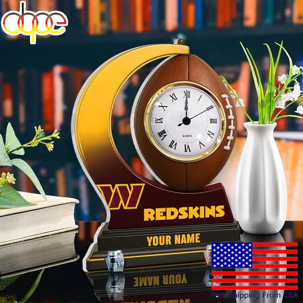 NFL Washington Redskins Football Icon Custom Acrylic Clock Plaque