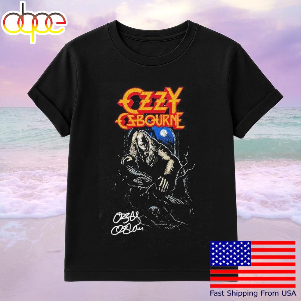 Ozzy Osbourne Bark At The Moon Vintage Album Signature T-Shirt