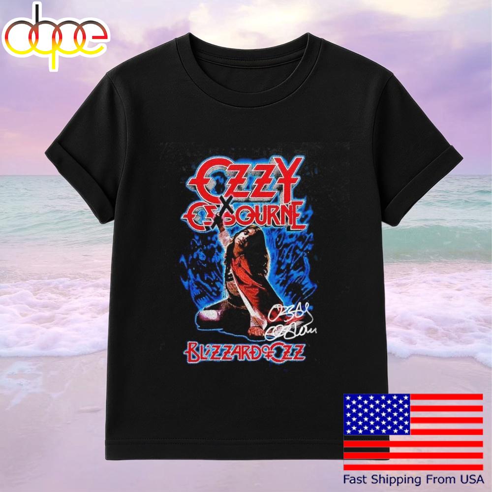 Ozzy Osbourne Blizzard Of Ozz Vintage Album Signature T-Shirt
