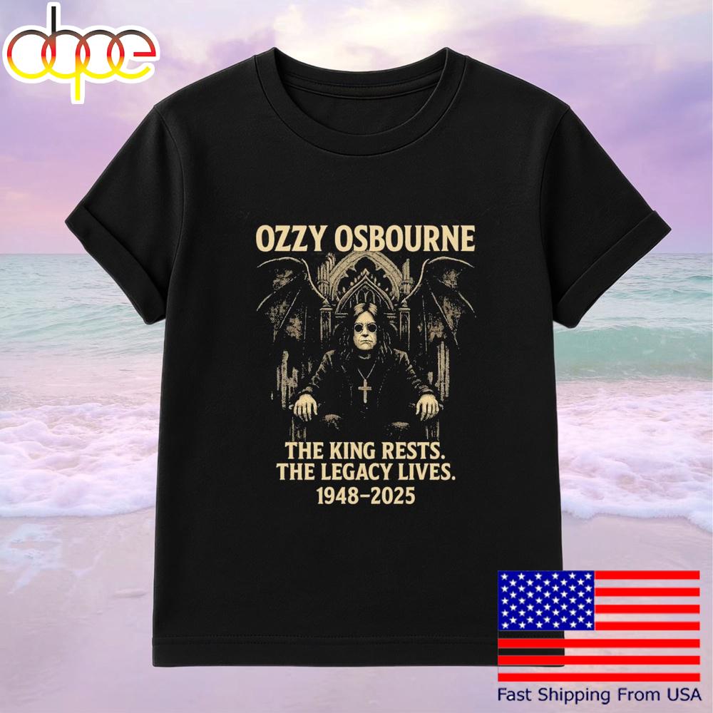 Ozzy Osbourne The King Rests The Legacy Lives 1948-2025 T-Shirt