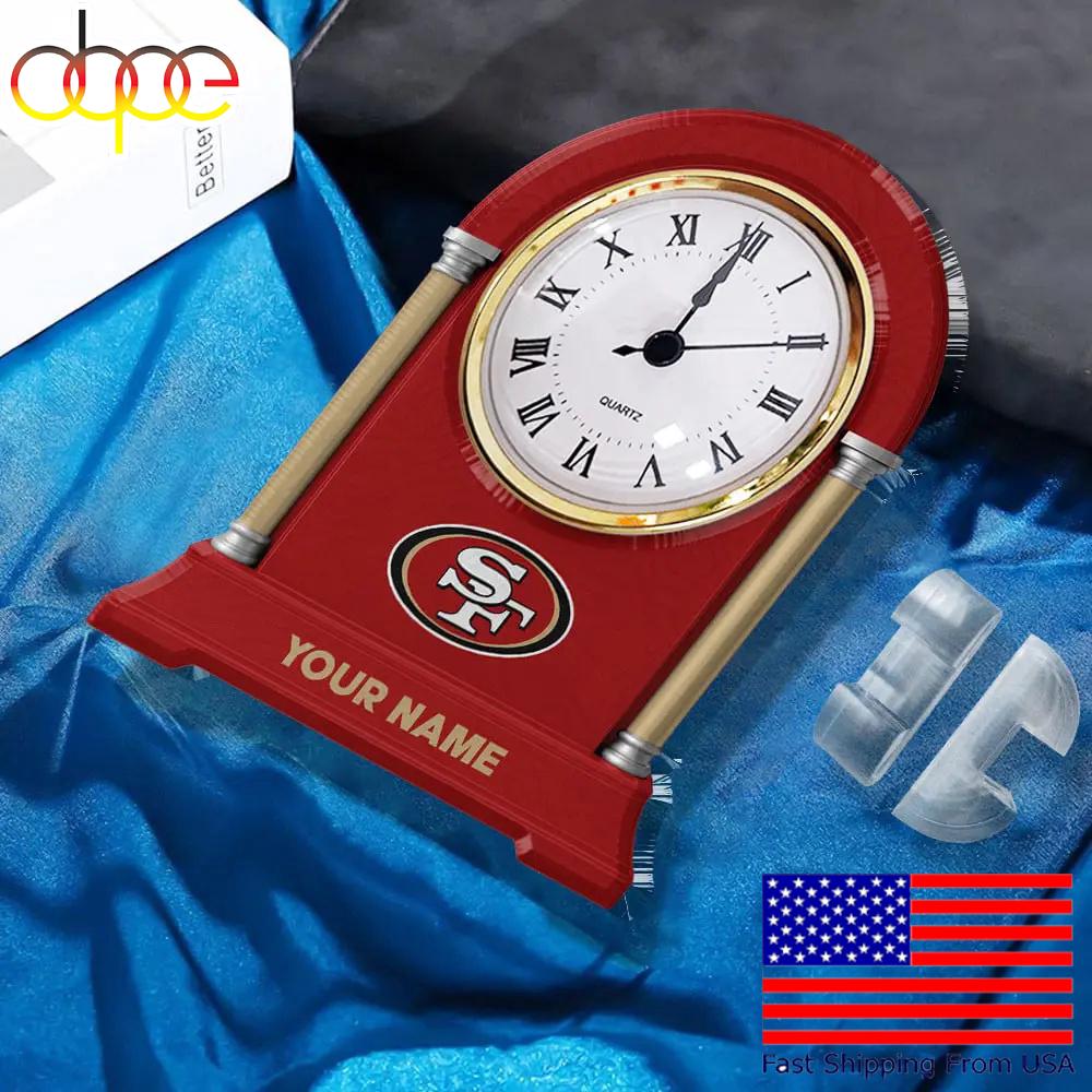 San Francisco 49ers Name Acrylic Clock Plaque, NFL Fan Gift