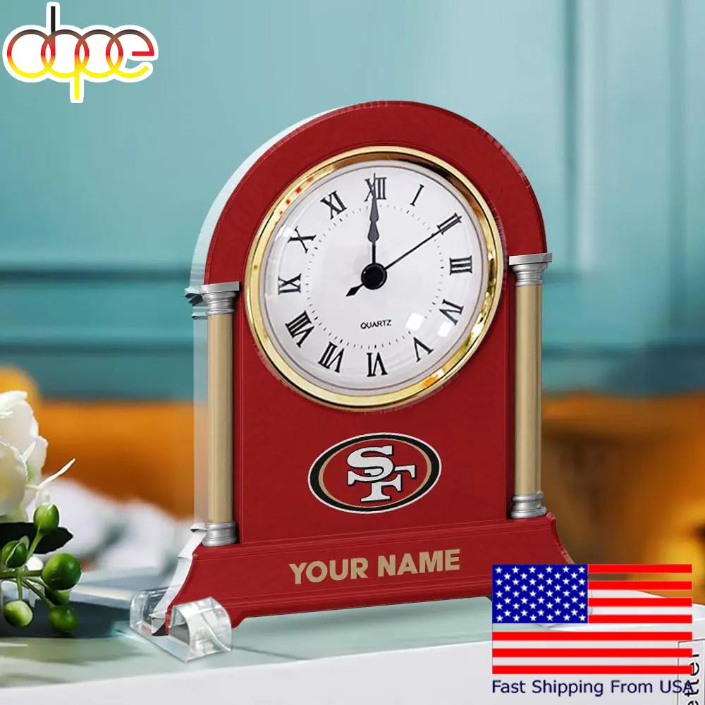 San Francisco 49ers Name Acrylic Clock Plaque, NFL Fan Gift