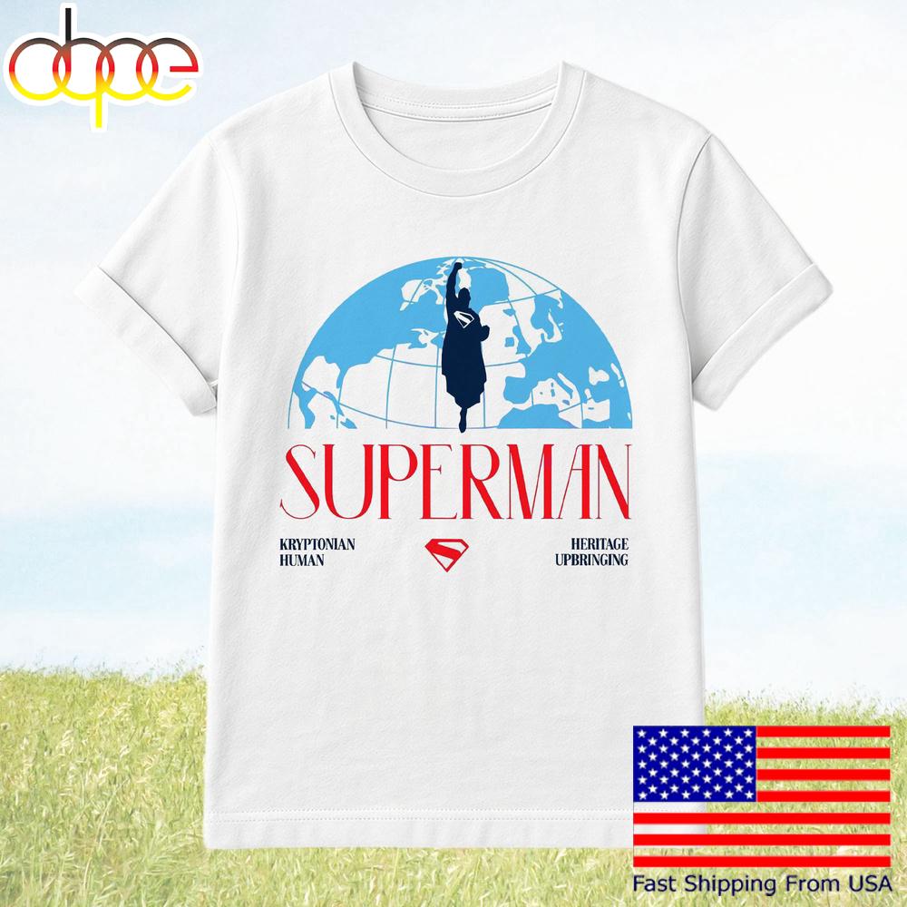 Superman Kryptonian Human Heritage Upbringing Logo T-Shirt