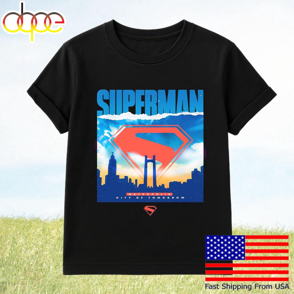 Superman Metropolis City Of Tomorrow Ripped T-Shirt