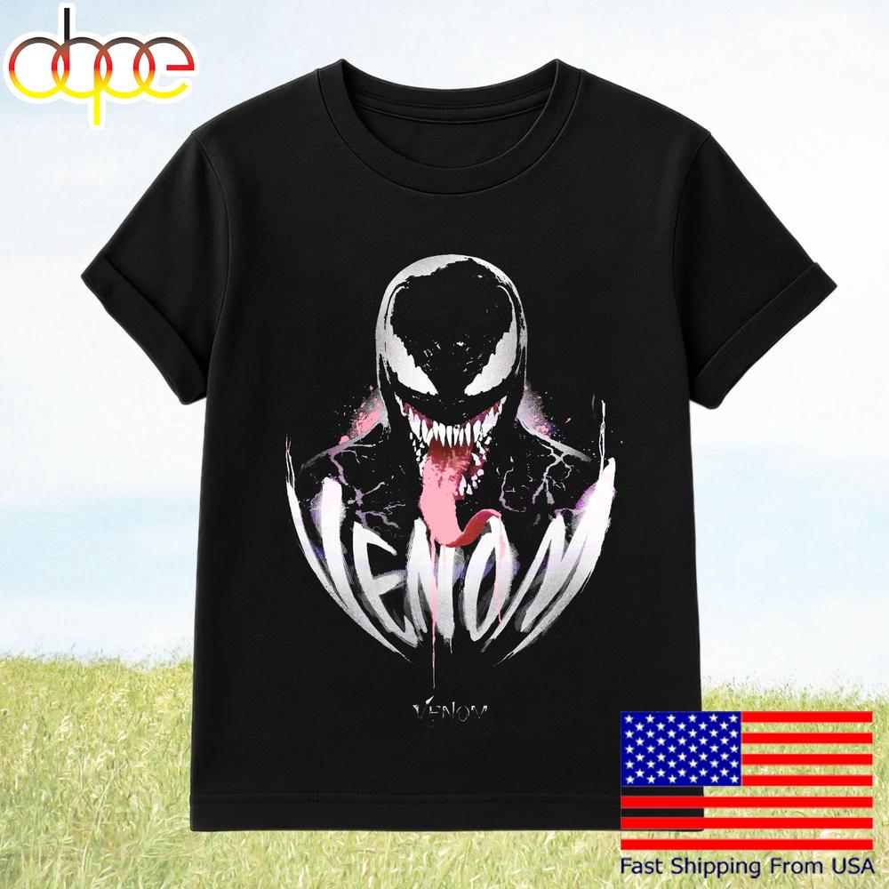 Venom Tongue Out Grunge Marvel Antihero T-Shirt