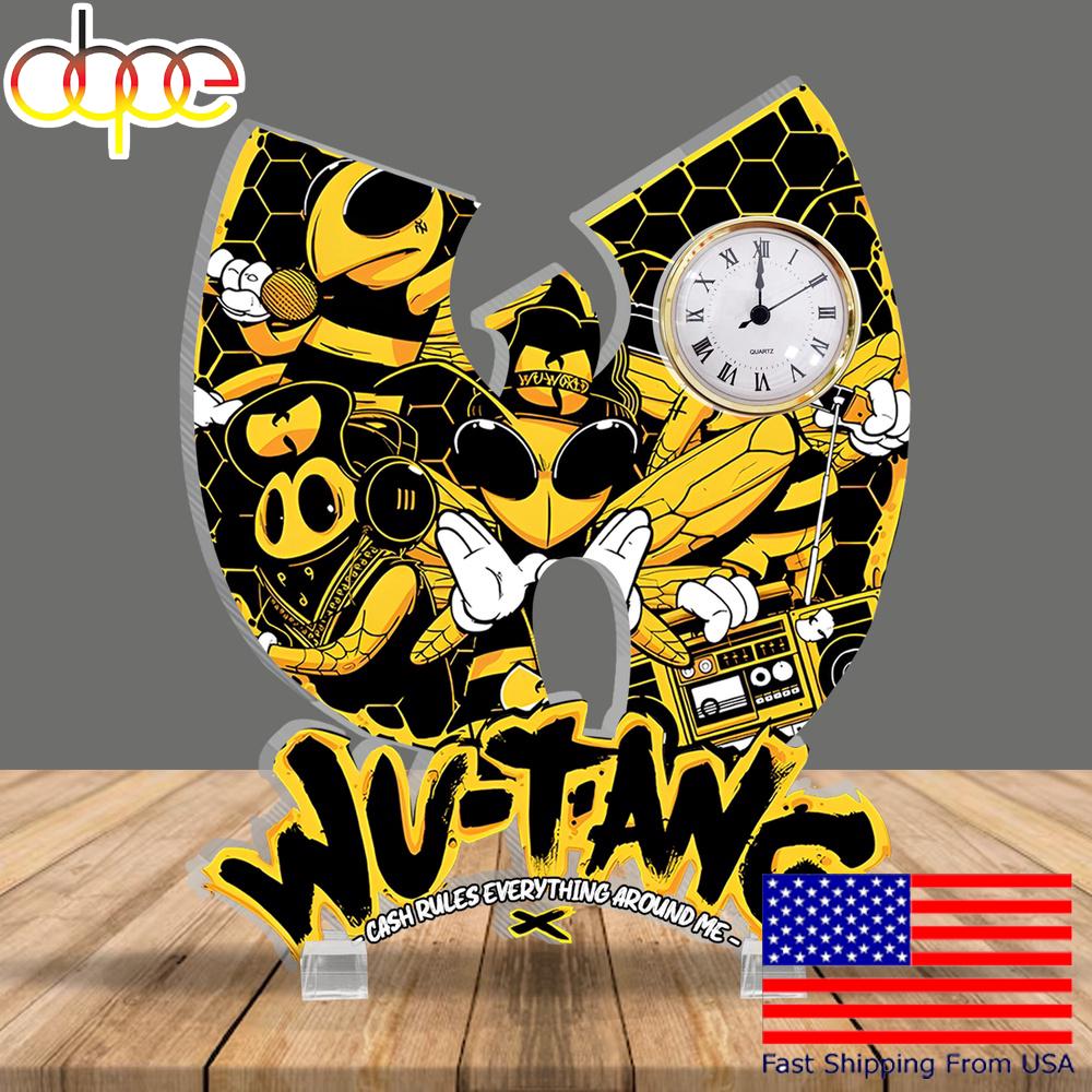 Wutang Clan Cash Rules Everything Around Me Acrylic Clock