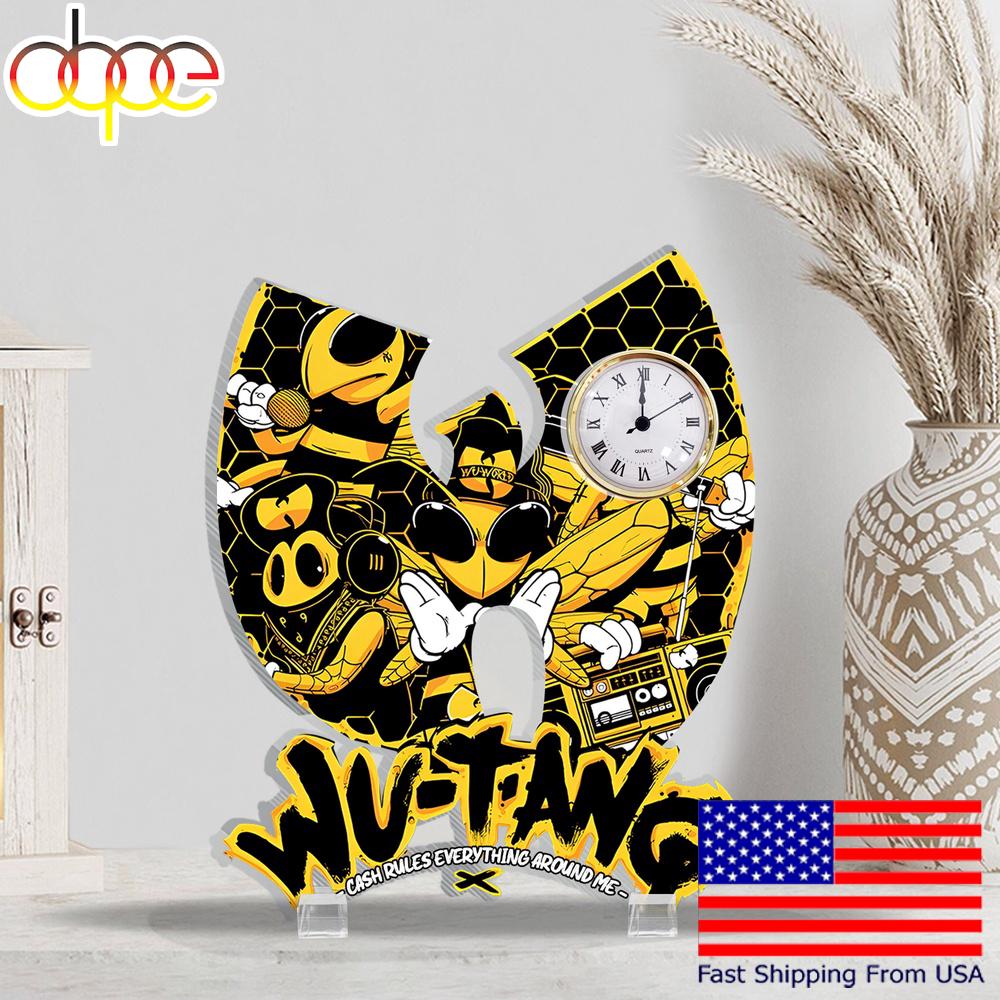 Wutang Clan Cash Rules Everything Around Me Acrylic Clock