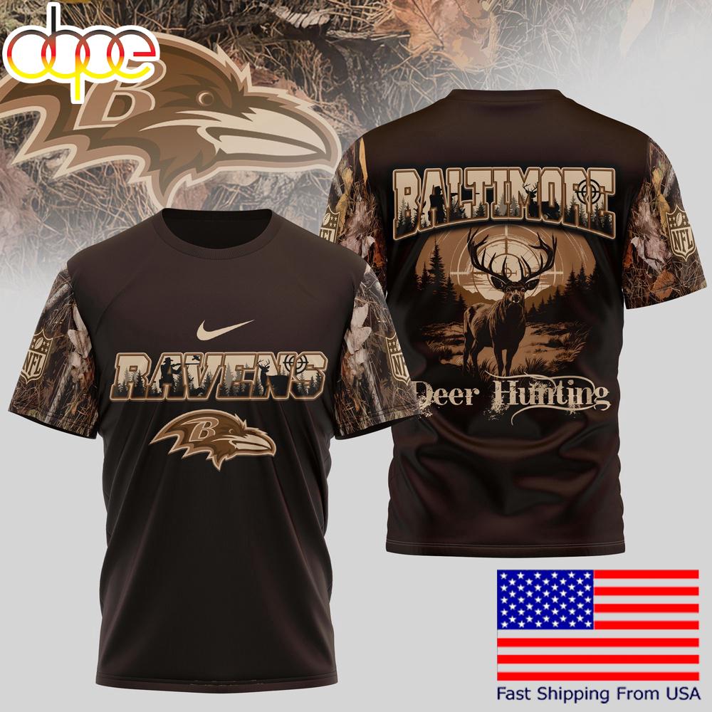 Baltimore Ravens NFL Deer Hunting In The US T-Shirt