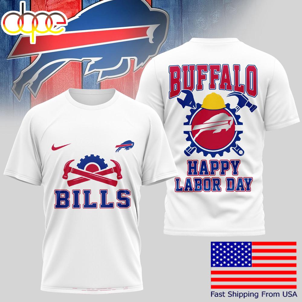 Buffalo Bills NFL Happy Labor Day T-Shirt