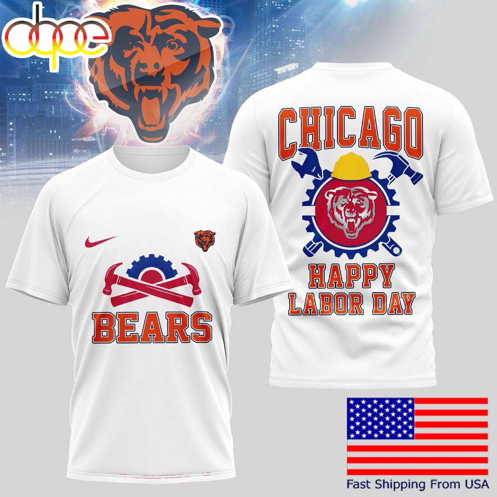 Chicago Bears NFL Happy Labor Day T-Shirt