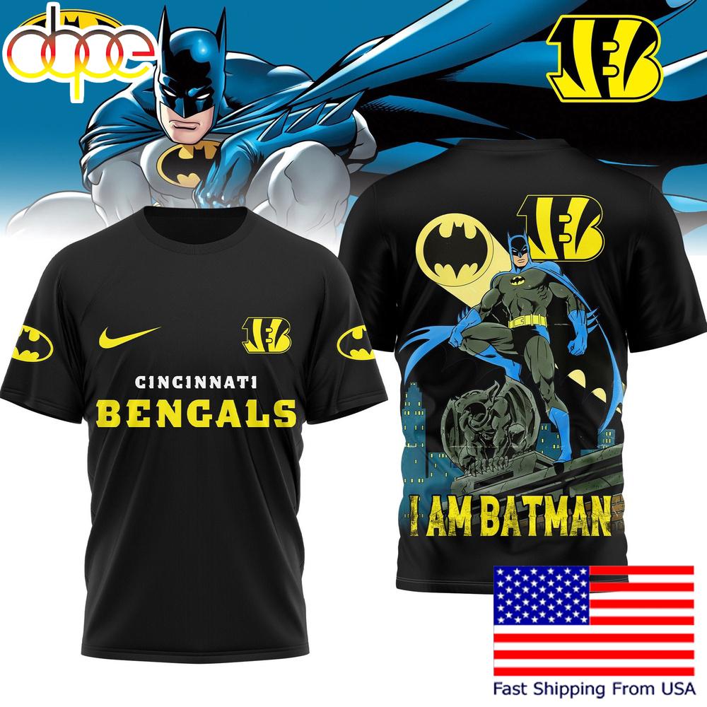 Cincinnati Bengals NFL I Am Batman DC T-Shirt