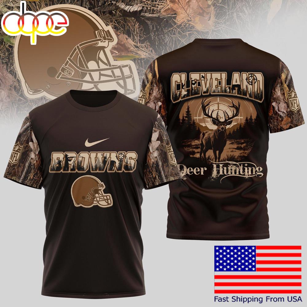 Cleveland Browns NFL Deer Hunting In The US T-Shirt