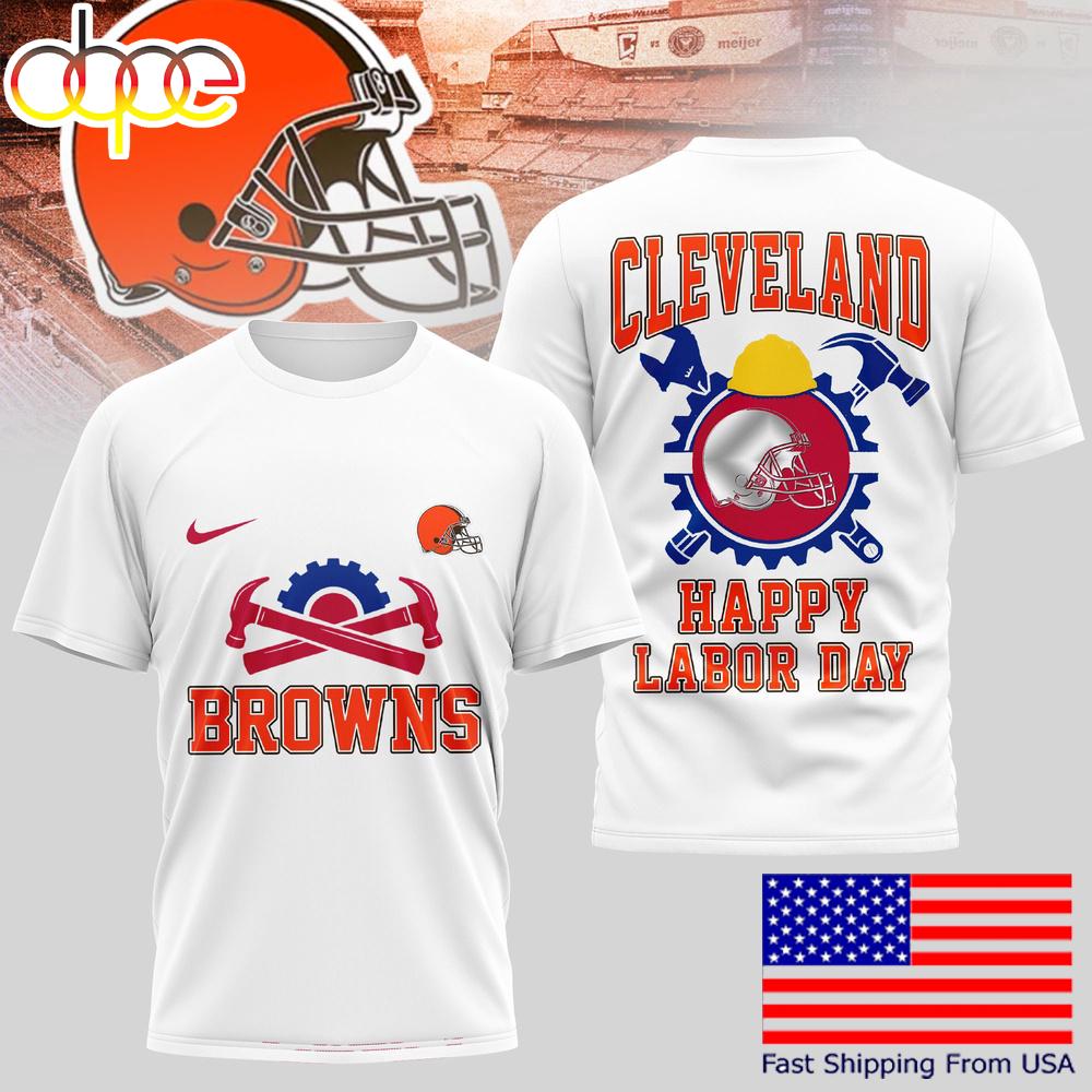 Cleveland Browns NFL Happy Labor Day T-Shirt