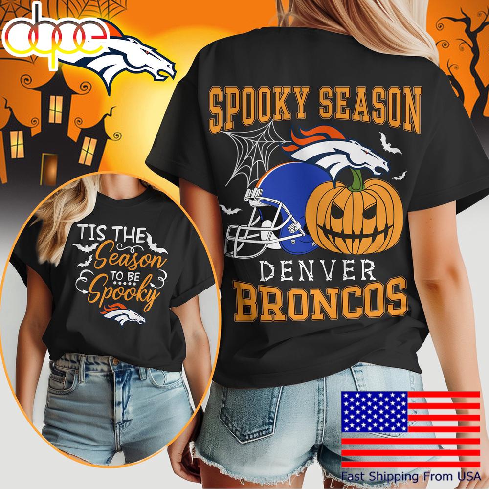 Denver Broncos Halloween Spooky Season Women's Shirt