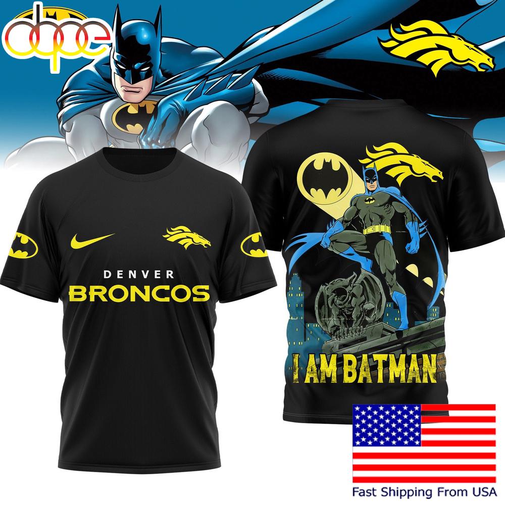 Denver Broncos NFL I Am Batman DC T-Shirt