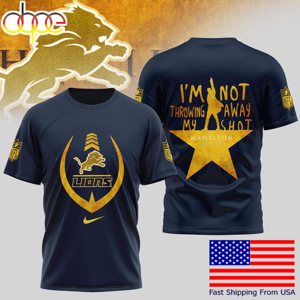 Detroit Lions Hamilton An American Musical T-Shirt