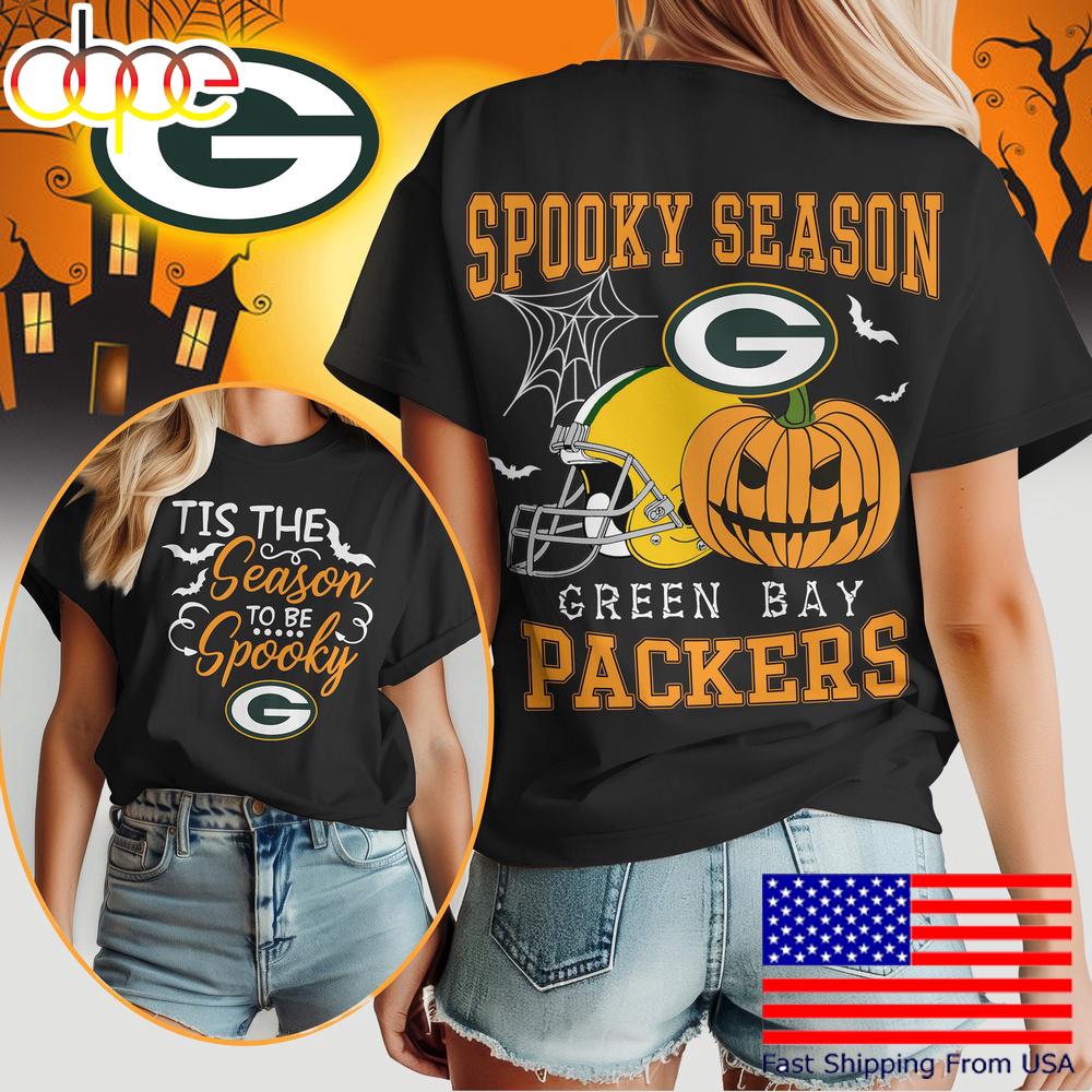 Green Bay Packers Halloween Spooky Season Women's Shirt