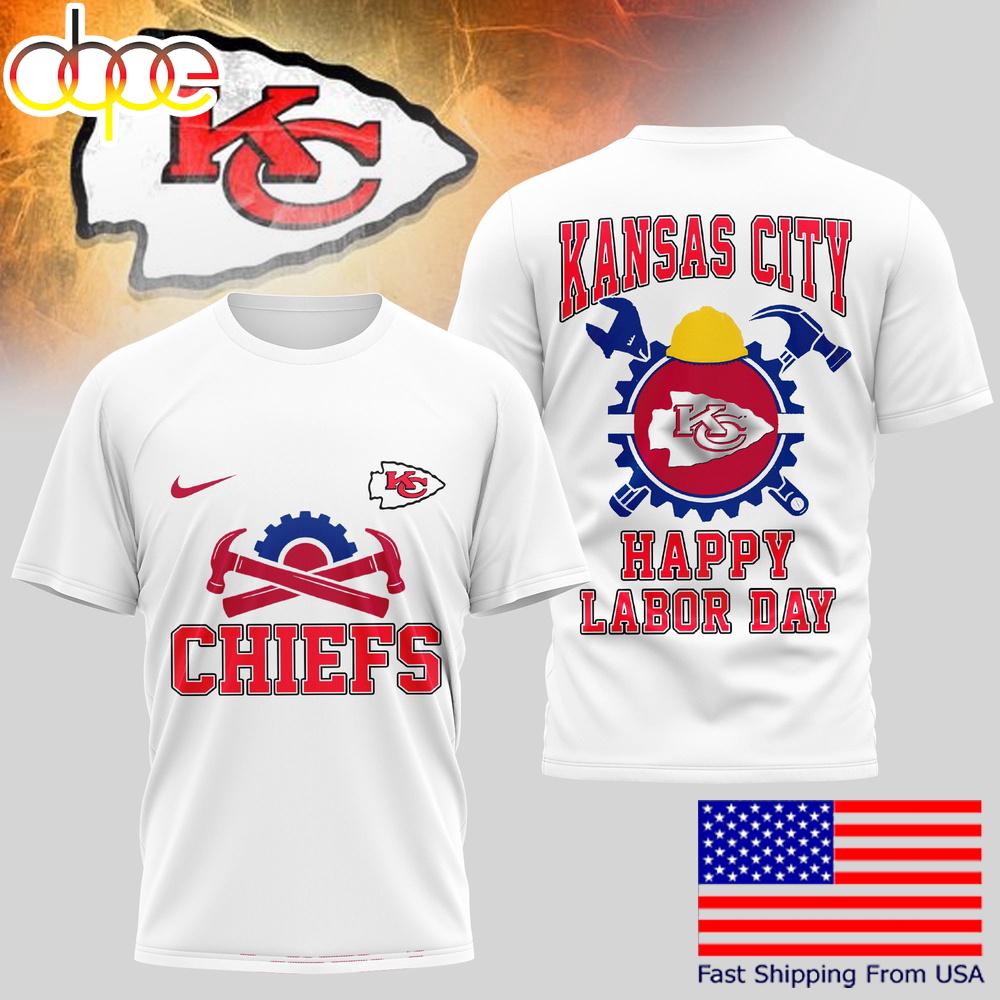 Kansas City Chiefs NFL Happy Labor Day T-Shirt