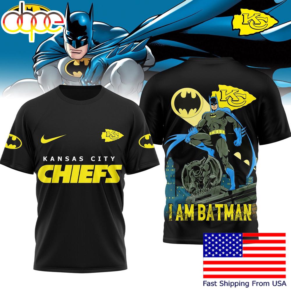 Kansas City Chiefs NFL I Am Batman DC T-Shirt
