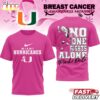 Miami Hurricanes NCAA No One Fights Alone Pink October T-Shirt Miami Hurricanes NCAA No One Fights Alone Pink October T-Shirt