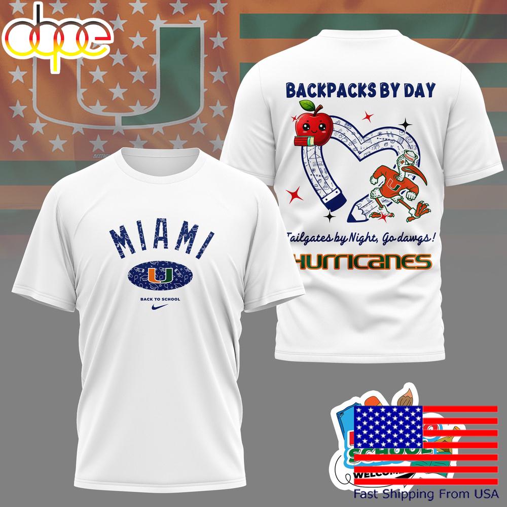 Miami Hurricanes Welcome Back To School 3D Shirt