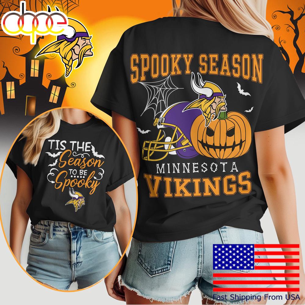 Minnesota Vikings Halloween Spooky Season Women's Shirt