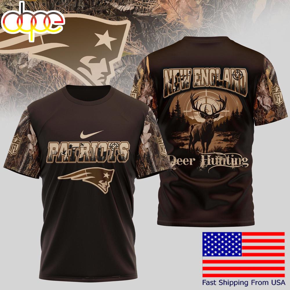 New England Patriots NFL Deer Hunting In The US T-Shirt