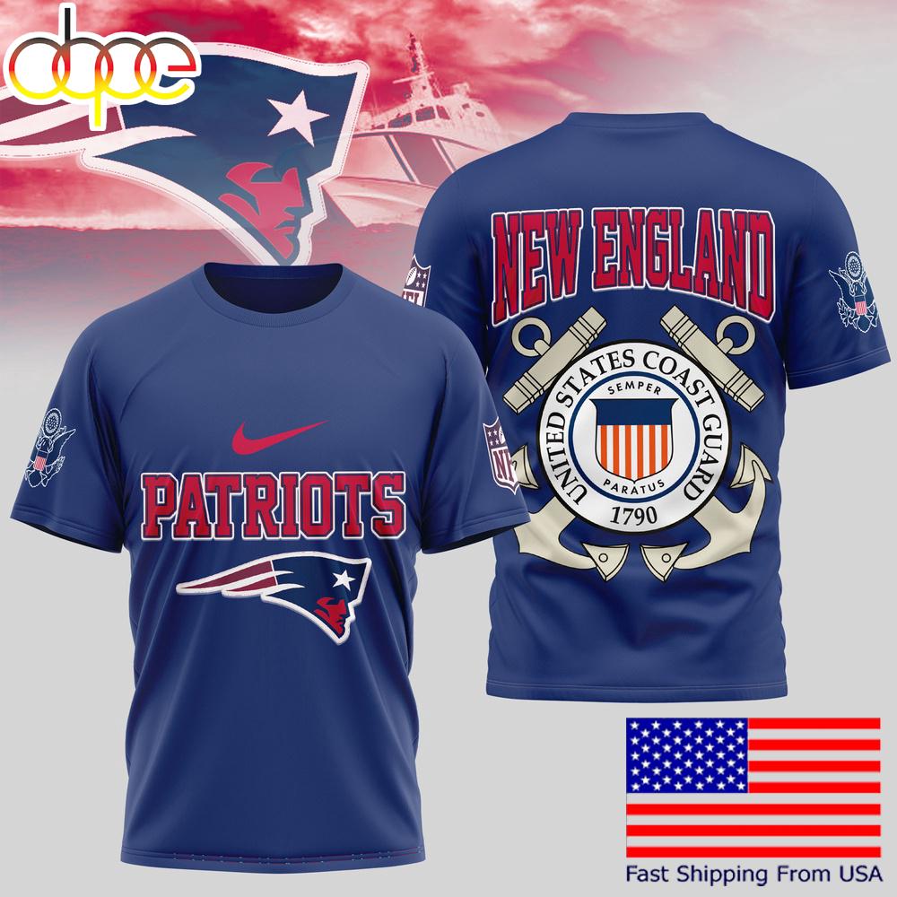New England Patriots NFL United States Coast Guard T-Shirt