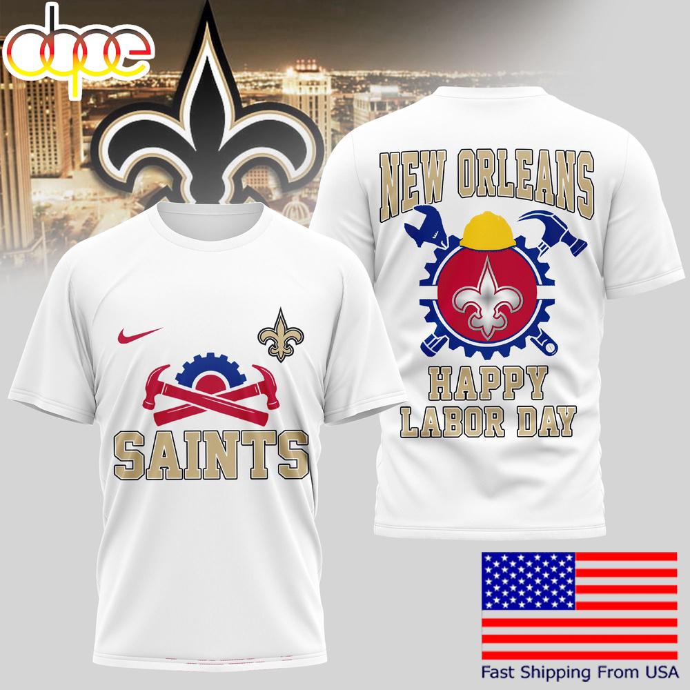 New Orleans Saints NFL Happy Labor Day T-Shirt