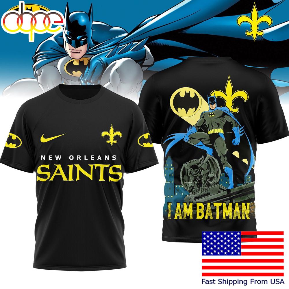 New Orleans Saints NFL I Am Batman DC T-Shirt