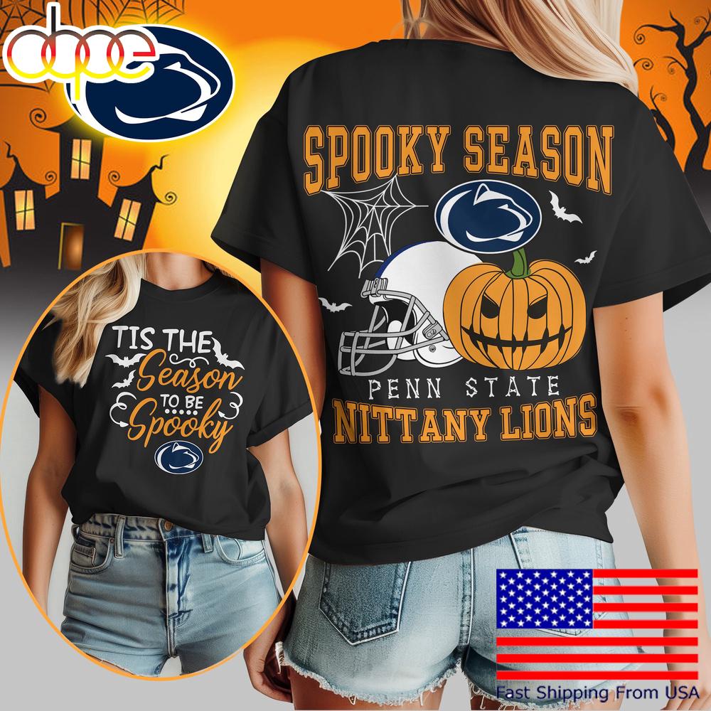 Penn State Nittany Lions NCAA Tis The Season To Be Spooky Halloween 3D Shirt
