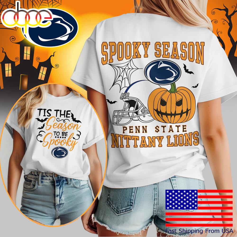 Penn State Nittany Lions NCAA Tis The Season To Be Spooky Halloween 3D Shirt