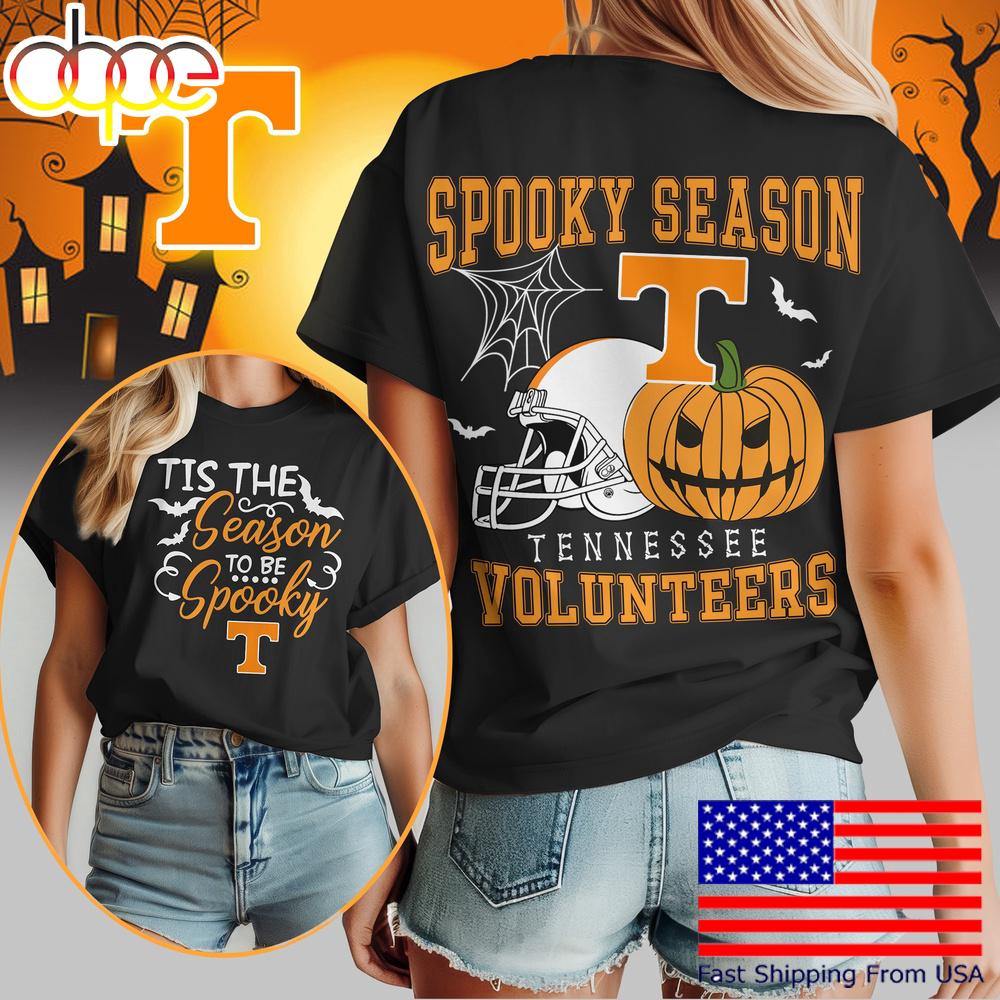Tennessee Volunteers NCAA Tis The Season To Be Spooky Halloween 3D Shirt