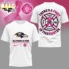 Baltimore Ravens NFL Firefighter Fight Breast Cancer 3D T-Shirt