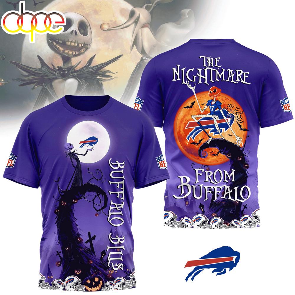 Buffalo Bills NFL Halloween The Nightmare All Over Print T-Shirt