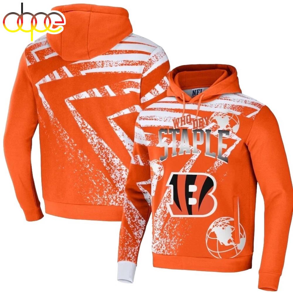 Cincinnati Bengals NFL x Staple All Over Print Hoodie Shirt