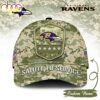 Custom Name Baltimore Ravens NFL Salute To Service Baseball Cap Custom Name Baltimore Ravens NFL Salute To Service Baseball Cap