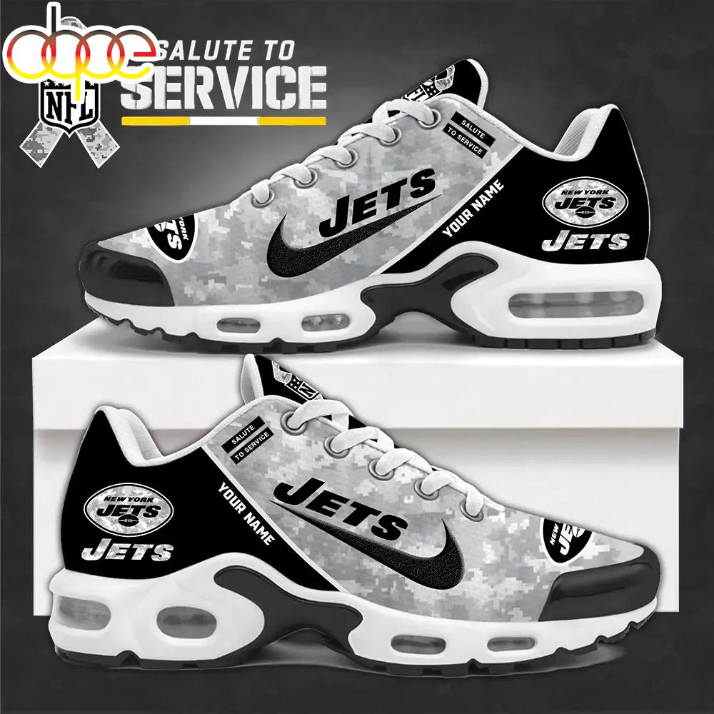 Custom Name New York Jets Salute To Service NFL Air Max Plus Shoes