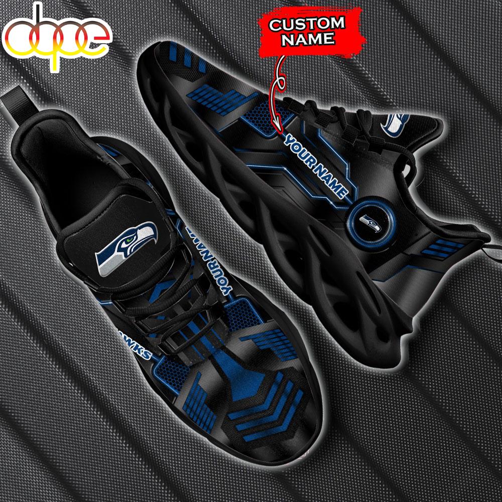 Custom Name Seattle Seahawks NFL Max Soul Shoes Gift For Fans