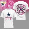 Dallas Cowboys NFL Firefighter Fight Breast Cancer 3D T-Shirt