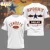 Dallas Cowboys NFL Spooky Vibes Halloween All Over Print T-Shirt