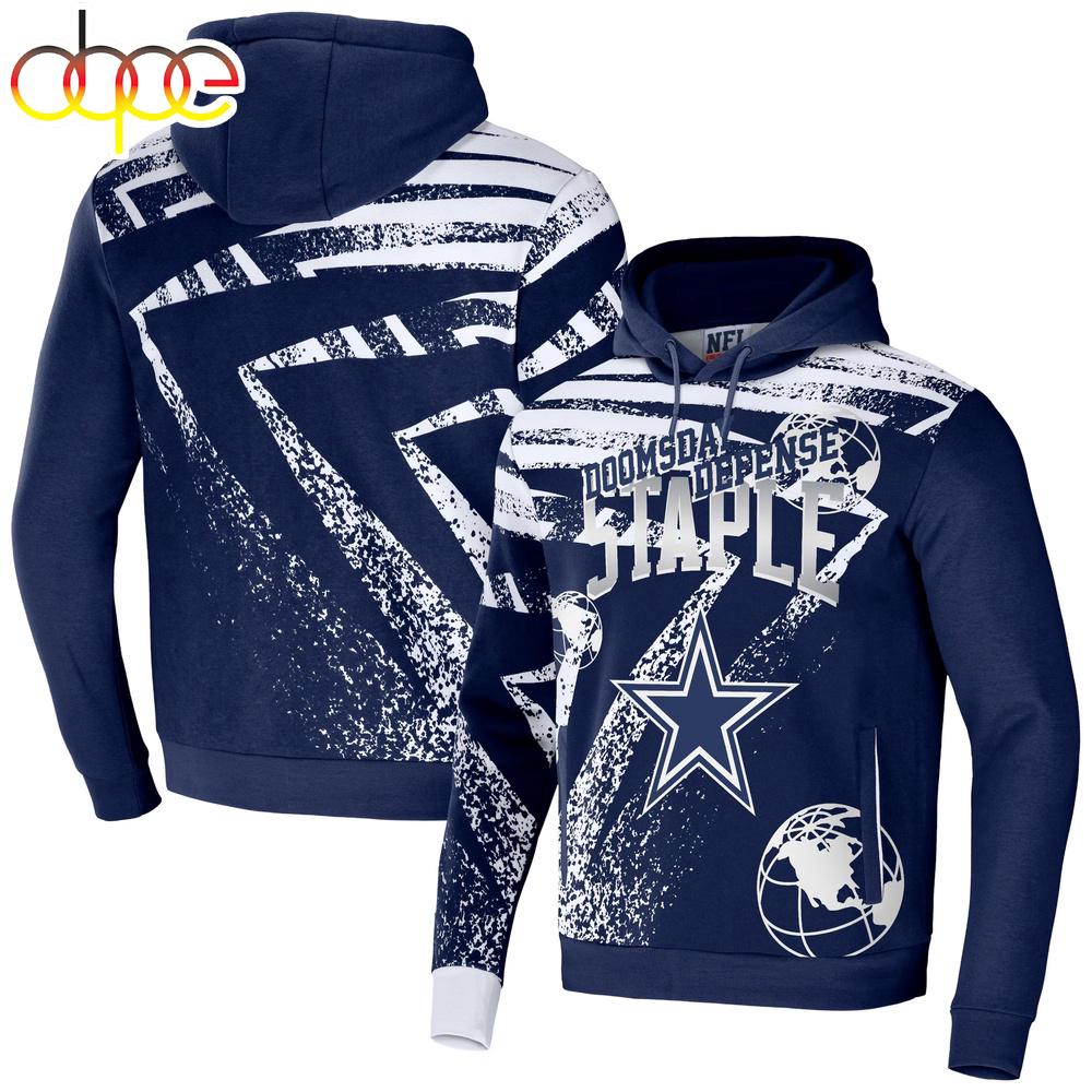 Dallas Cowboys NFL x Staple Navy All Over Print Hoodie Shirt