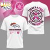 Denver Broncos NFL Firefighter Fight Breast Cancer 3D T-Shirt