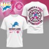 Detroit Lions NFL Firefighter Fight Breast Cancer 3D T-Shirt