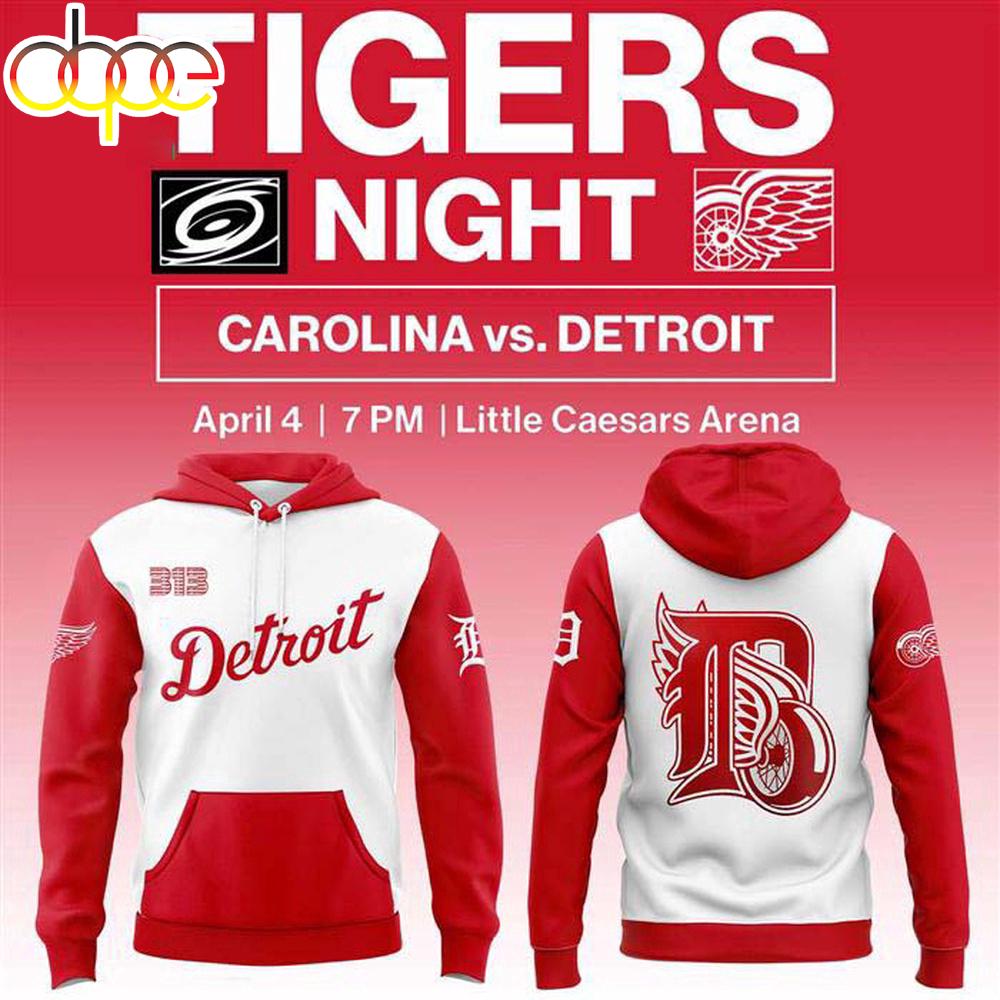 Detroit Red Wings Tigers Night 2025 3D Hoodie Shirt