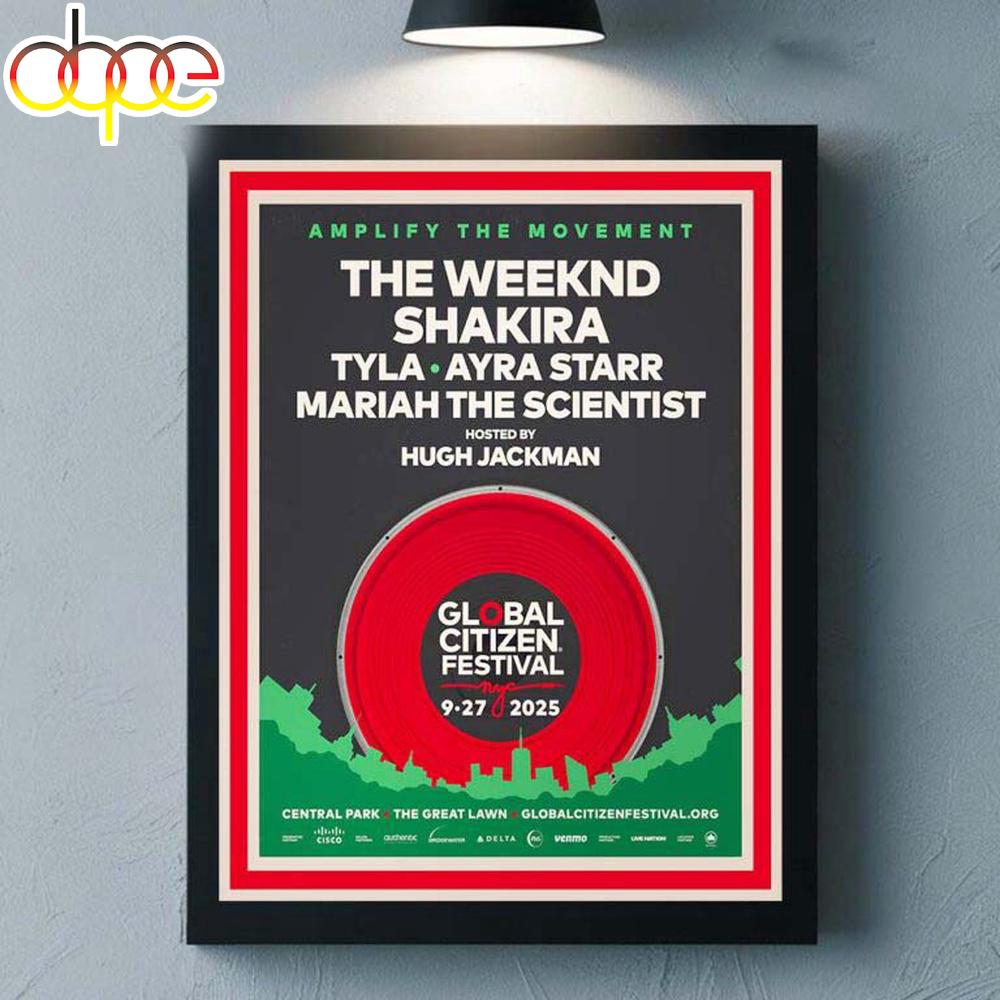 Global Citizen Festival NYC 2025 Poster Canvas Wall Art