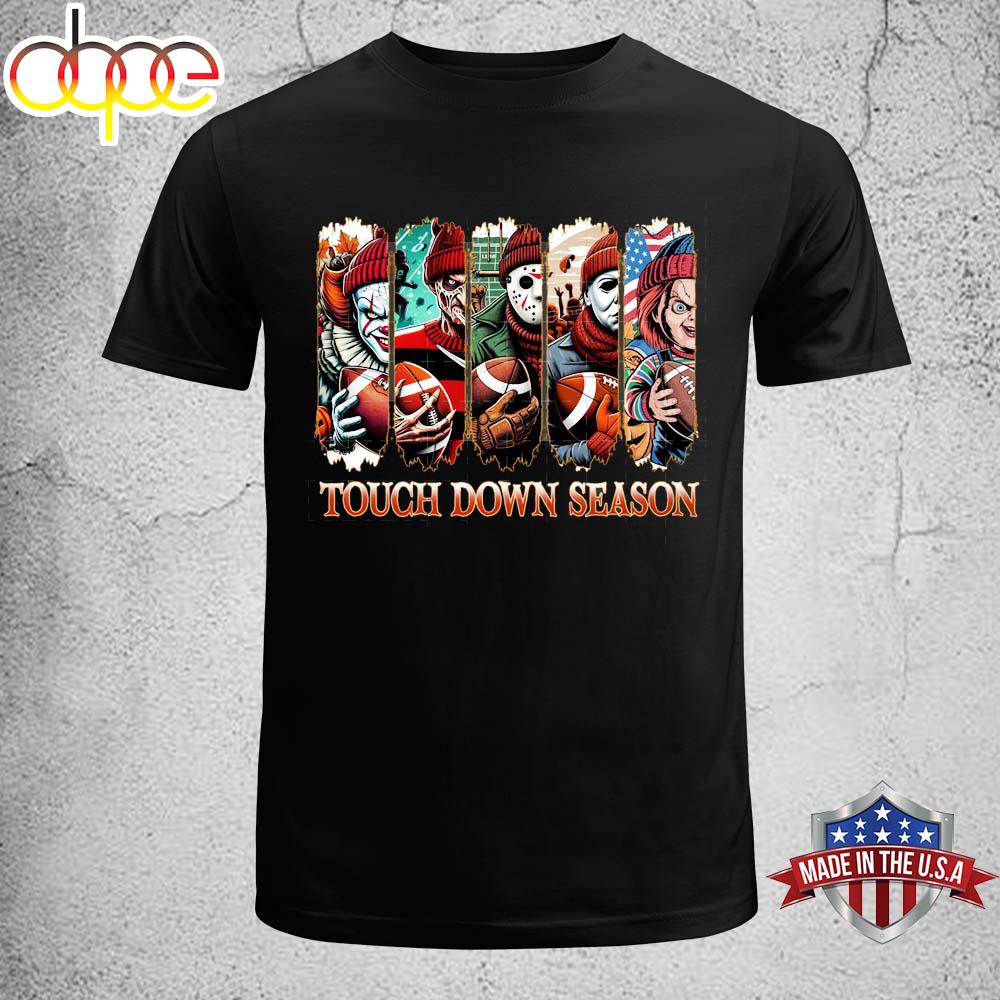 Horror Characters Movie Football Unisex T-Shirt Horror Characters Movie Football Unisex T-Shirt